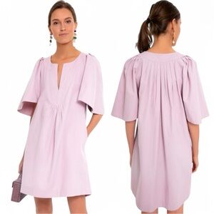 TUCKERNUCK | POMANDER PLACE Lilac Finley Flutter Sleeve Mini Dress Relaxed Fit M
